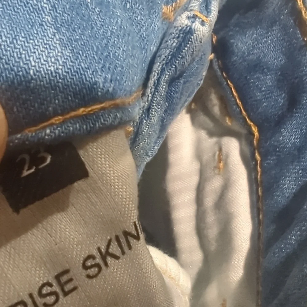 7FAMK Ultra High Rise Skinny Boot jeans 7U413567 color Golden Hour sz23 Tall NWT - Picture 14 of 15